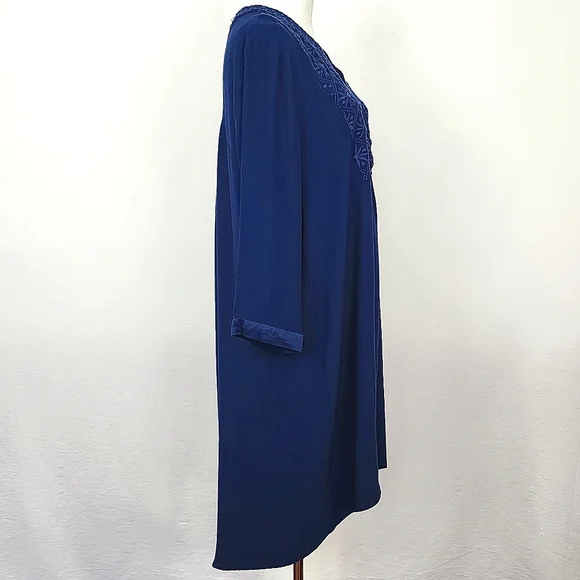 NWT Johnny Was Calme Hi-Lo Weekend Tunic Dress Small Indigo Blue - Picture 4 of 10